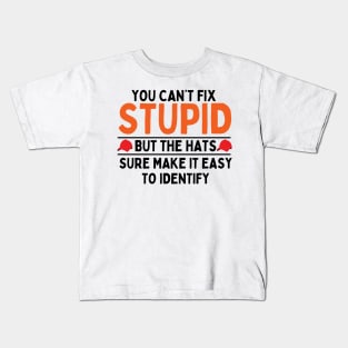 you can't fix stupid but the hats sure make it easy to identify Kids T-Shirt